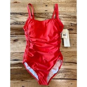 Gottex Profile Tangerine Moto 1 piece Swimsuit 10